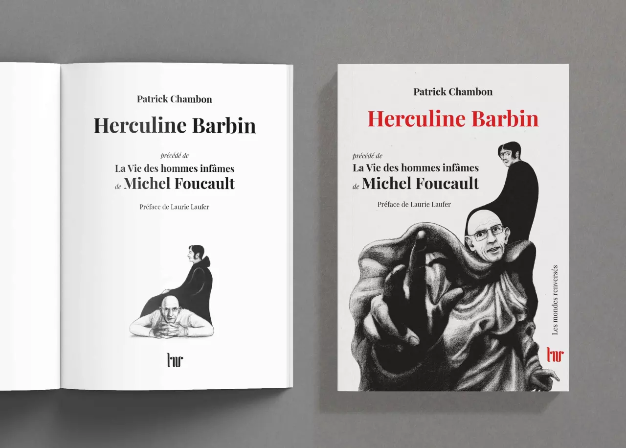 Couverture et maquette de l'essai graphique "Herculine Barbin"