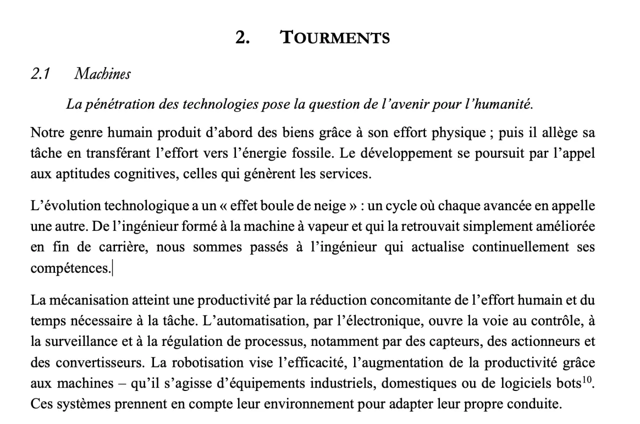 Harmonisation de la mise en page d'un manuscrit destiné à l'édition