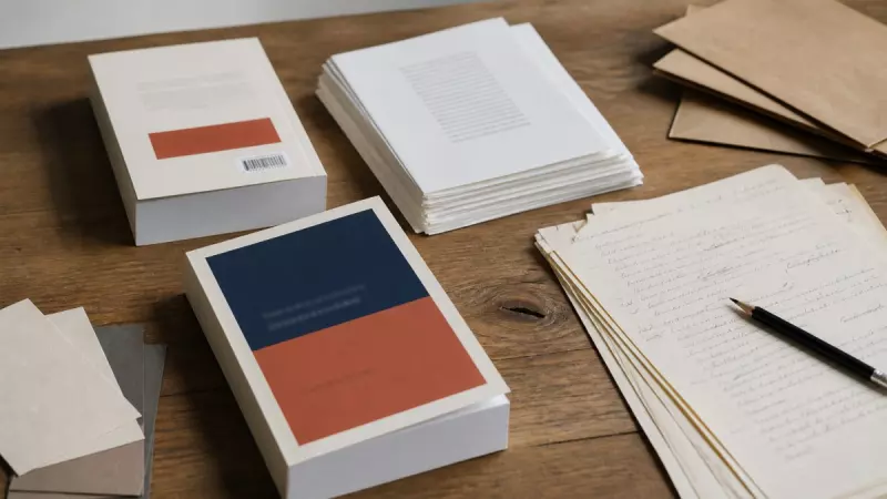 Bureau d’auteur-éditeur : manuscrit, épreuves imprimées et romans brochés prêts à diffuser.